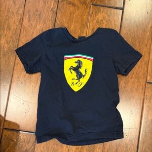 Ferrari t shirt boys. Says size 5-6 fits more like 4T